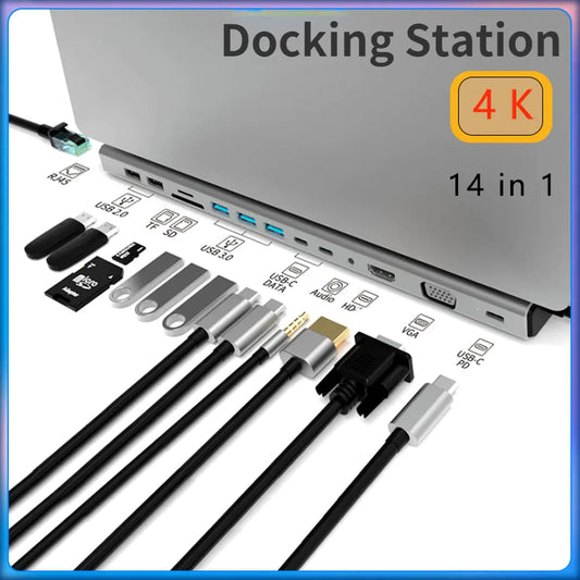 USB C dock with optional laptop stand