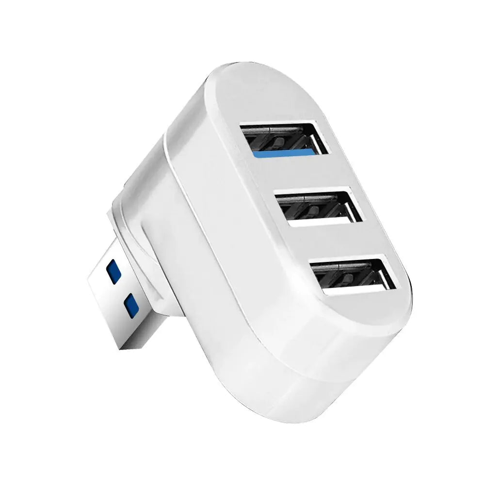 Rotating 3 Port USB Mini Adapter