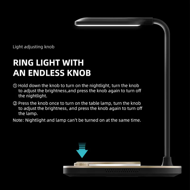 Wireless Charging Station with optional lamp