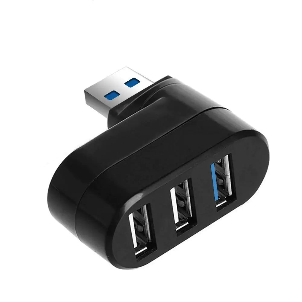 Rotating 3 Port USB Mini Adapter