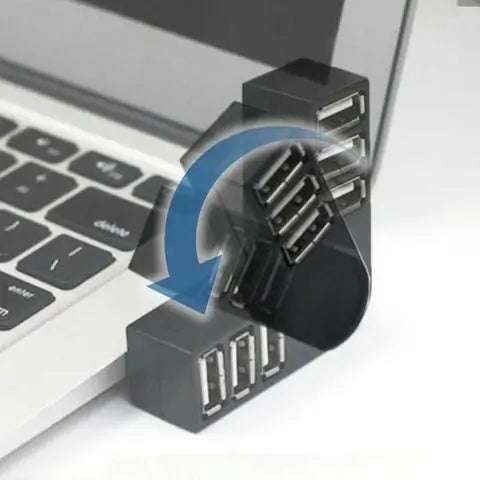 Rotating 3 Port USB Mini Adapter