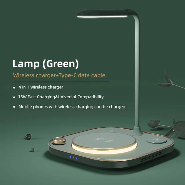 Wireless Charging Station with optional lamp