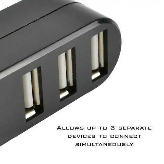 Rotating 3 Port USB Mini Adapter