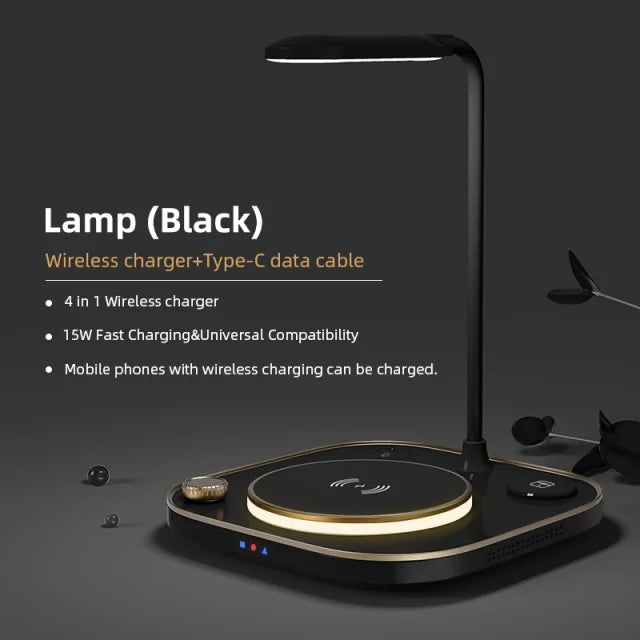 Wireless Charging Station with optional lamp