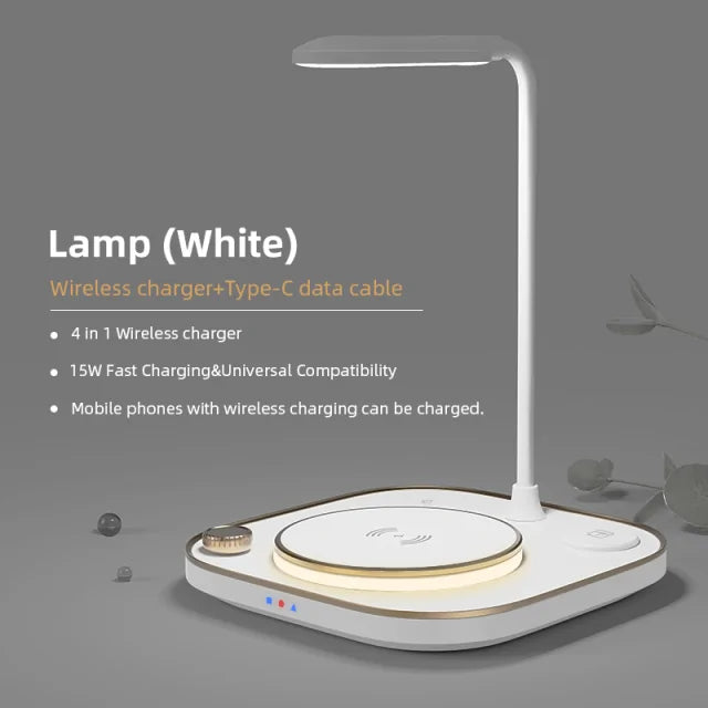 Wireless Charging Station with optional lamp